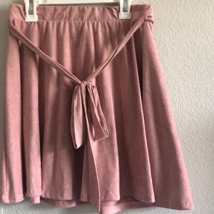 Pinky flowy skirt